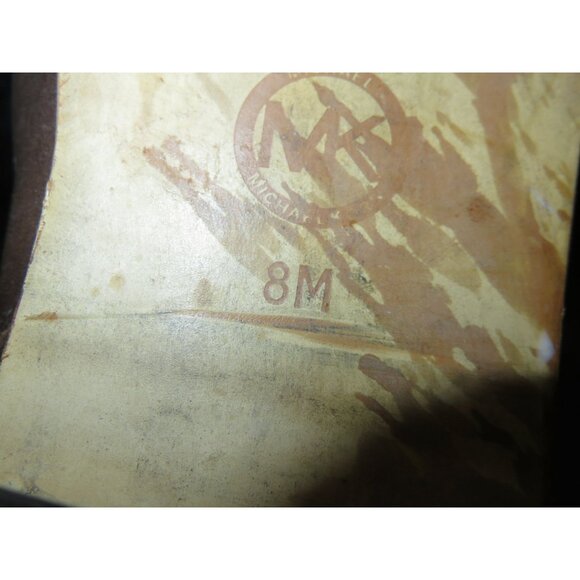 Michael Kors Stockard Mocha Brown Leather Riding Equestrian Boot Gold Medallion - Picture 7 of 7